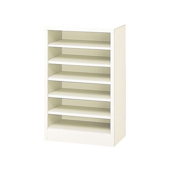 スリッパ入れ 1列6段 12人用 フリータイプ セミホワイト 790mm BEM-120H(N) 1台