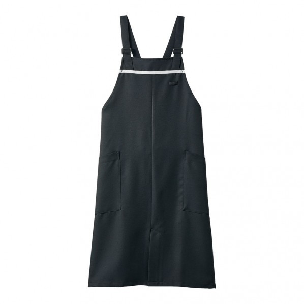 エプロン 男女兼用 ブラック/グレー ブラック/グレー 5-880 1個