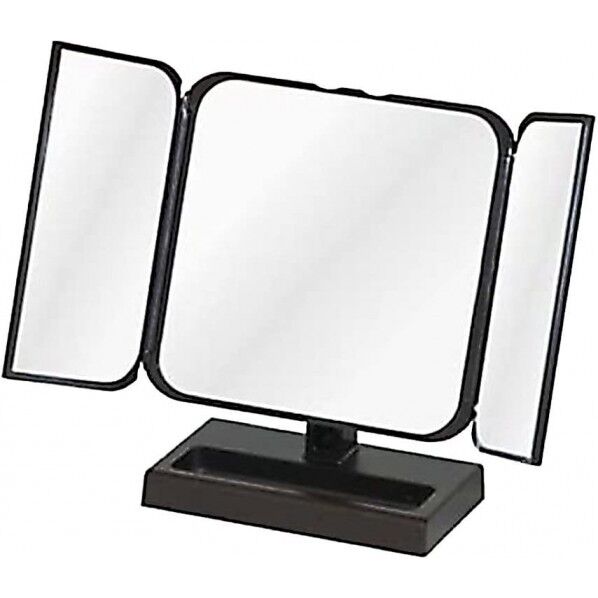 プチ 三面鏡 ブラック 26.5×6.9×16cm CH-8720 1個