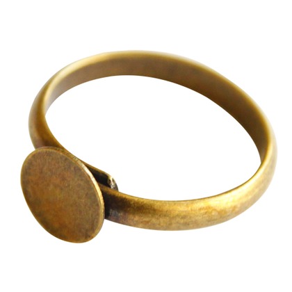 アクセサリーパーツ　リング台座 8mm皿フリー 404192 1