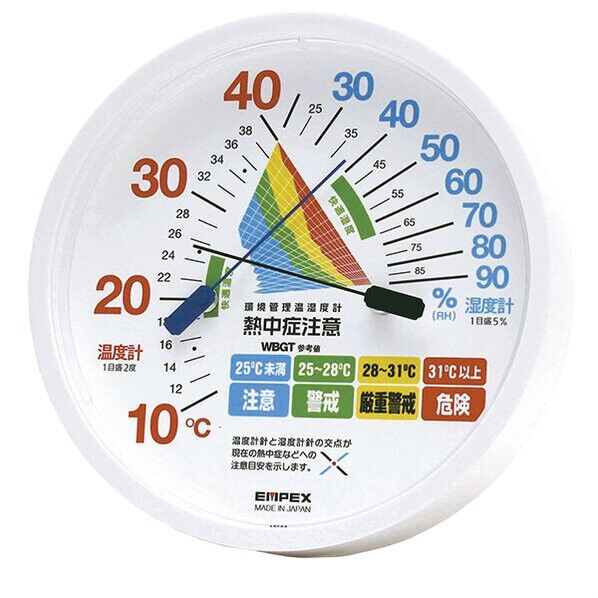 環境管理温湿度計(防雨型) TM-2464 ホワイト 375676 1個