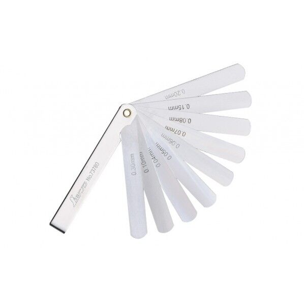 ※法人専用品※シンワ測定 シックネスゲージ B 100mm 9枚組 校正証明書+トレサビリティ体系図付 13X5X109mm 73780 1個...