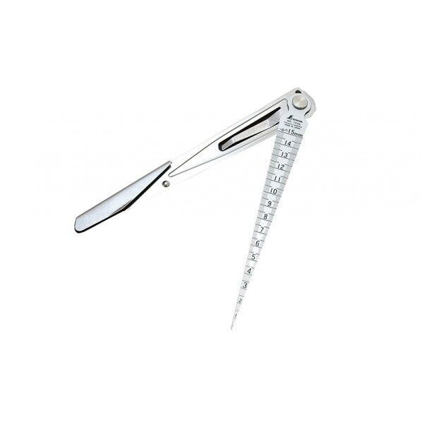 テーパーゲージ 1~15mm 金属ケース付 校正証明書+トレサビリティ体系図付 20X6X155mm 62603 1個