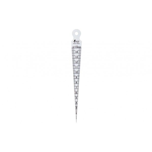 ※法人専用品※シンワ測定 テーパーゲージ No700A 1~15mm 校正証明書+トレサビリティ体系図付 148X17X1.2mm 62600 1個