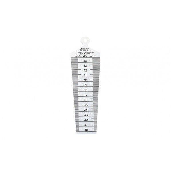※法人専用品※シンワ測定 テーパーゲージ No700C 30~45mm 校正証明書+トレサビリティ体系図付 46X1.2X160mm 62610 1個...