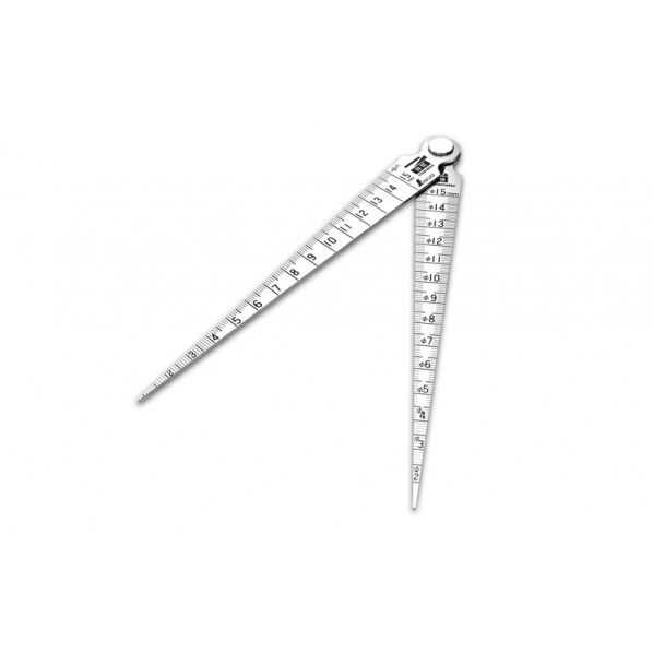 ※法人専用品※シンワ測定 テーパーゲージダブル 1~15mm隙間・穴径・長さ測定目盛付 校正証明書+トレサビリティ体系図付 16.3X5.5X144mm 62620 1個...