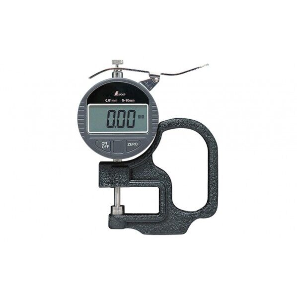 ※法人専用品※シンワ測定 デジタルシックネスキャリパー A 0.01mm/10mm ハンドル付 校正証明書+トレサビリティ付 100X26X125mm 73746 1個...