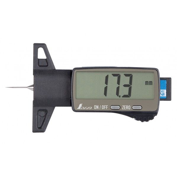 ※法人専用品※シンワ測定 デジタルデップスゲージ ミニ 25mm 金属測定子 測定ガイドセット 校正証明書+トレサビリティ付 113X60X18mm 19310 1個...