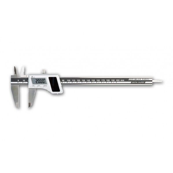 ※法人専用品※シンワ測定 デジタルノギス 200mm ソーラーパネル 校正証明書+トレサビリティ体系図付 286X90X12mm 19984 1個...