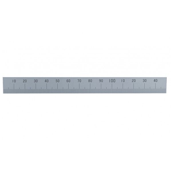 マシンスケール 150mm 下段左基点目盛 穴なし 校正証明書+トレサビリティ体系図付 150X15X0.5mm 14148 1個