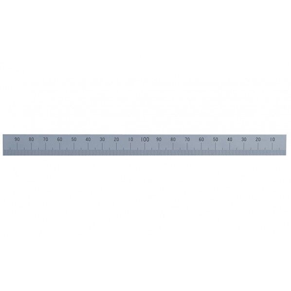 マシンスケール 200mm 下段右基点目盛 穴なし 校正証明書+トレサビリティ体系図付 200X15X0.5mm 14156 1個