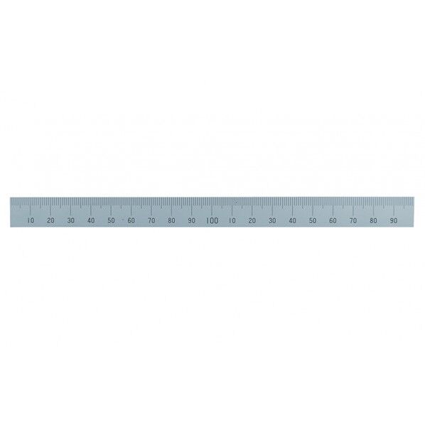 マシンスケール 200mm 上段左基点目盛 穴なし 校正証明書+トレサビリティ体系図付 200X15X0.5mm 14130 1個