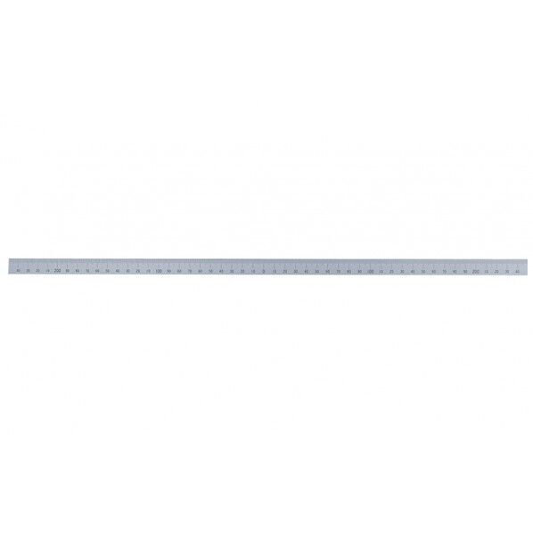 マシンスケール 500mm 上段左右振分目盛 穴なし 校正証明書+トレサビリティ体系図付 500X15X0.5mm 14144 1個