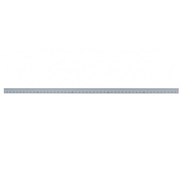 マシンスケール 500mm 上段左基点目盛 穴なし 校正証明書+トレサビリティ体系図付 500X15X0.5mm 14132 1個