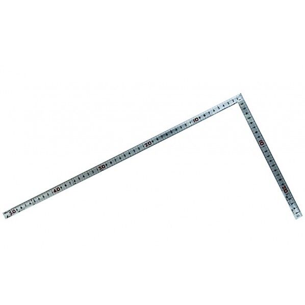 曲尺角厚 シルバー 50cm 表裏同目 重宝 JIS 校正証明書+トレサビリティ体系図付 260X1.4X520mm 10370 1個