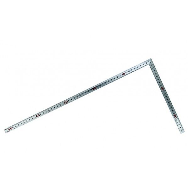 曲尺角厚 シルバー 50cm 裏面角目 重宝 JIS 校正証明書+トレサビリティ体系図付 260X1.4X520mm 10373 1個