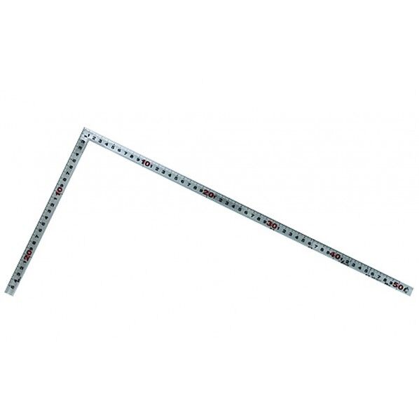 曲尺角厚 シルバー 50cm 裏面角目 日本一 左きき用 校正証明書+トレサビリティ体系図付 260X1.4X520mm 10677 1個