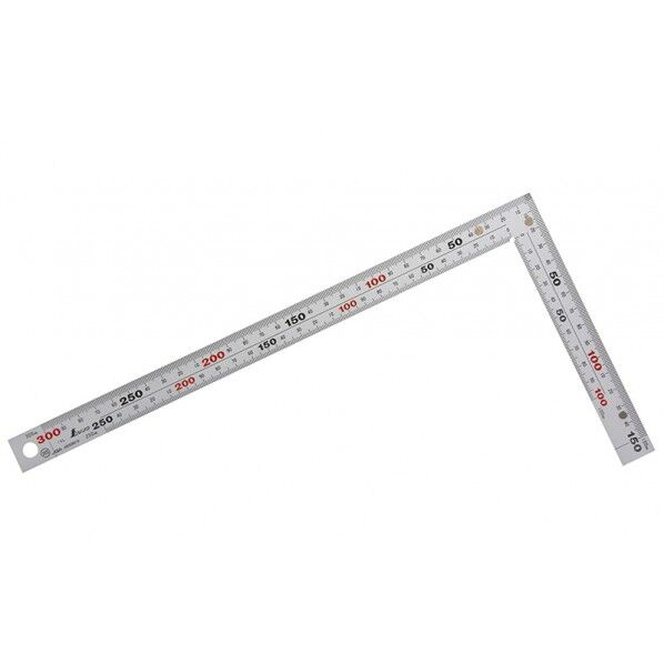 曲尺厚手広巾 シルバー 30cm 表裏同目8段目盛マグネット付JIS 校正証明書+トレサビリティ付 160X2X320mm 10425 1個