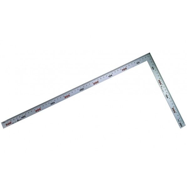 曲尺厚手広巾 シルバー 50cm 表裏同目 4段目盛 JIS 校正証明書+トレサビリティ体系図付 260X2X520mm 11487 1個