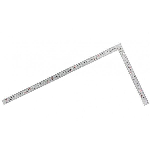 曲尺厚手広巾 シルバー50cm 表裏同目 8段目盛 cm表示 JIS 校正証明書+トレサビリティ付 260X2X520mm 10450 1個
