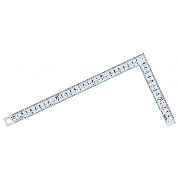 曲尺広ピタ シルバー 30cm 表裏同目 8段目盛 JIS 校正証明書+トレサビリティ体系図付 160X1X320mm 10035 1個