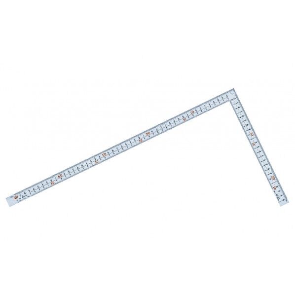 曲尺広ピタ シルバー 50cm 表裏同目 8段目盛 JIS 校正証明書+トレサビリティ体系図付 260X1X520mm 10036 1個