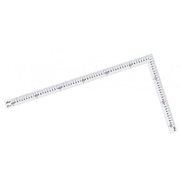 曲尺中金普及型 シルバー 60×30cm 表裏同目 赤数字入 校正証明書+トレサビリティ体系図付 330X2X630mm 63402 1個