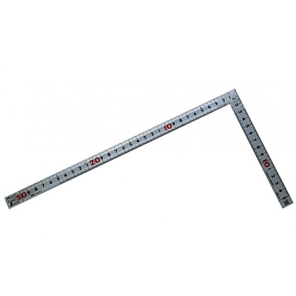 曲尺同厚 シルバー 30cm 裏面角目 名作 JIS 校正証明書+トレサビリティ体系図付 160X1.4X320mm 10652 1個