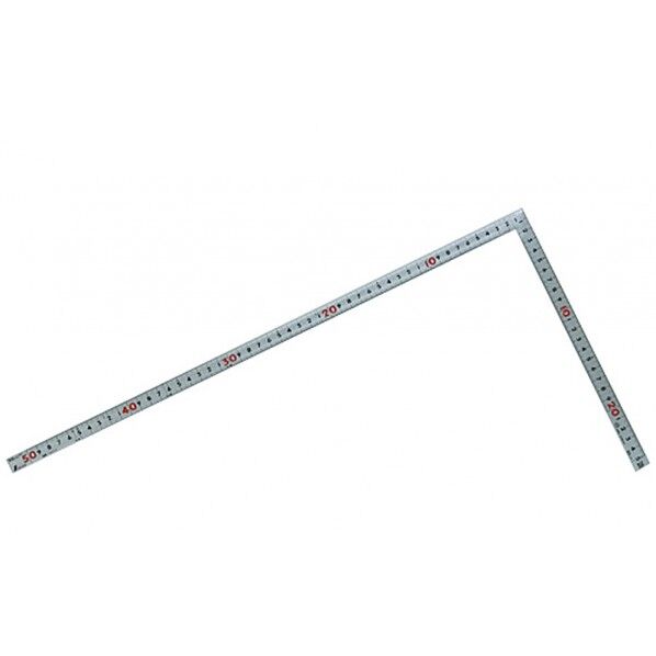 曲尺同厚 シルバー 50cm 裏面角目 名作 JIS 校正証明書+トレサビリティ体系図付 260X1.4X520mm 10653 1個