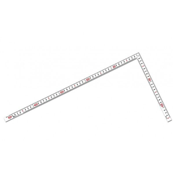 曲尺同厚 ホワイト 50cm 表裏同目 名作 校正証明書+トレサビリティ体系図付 260X1.4X520mm 11101 1個