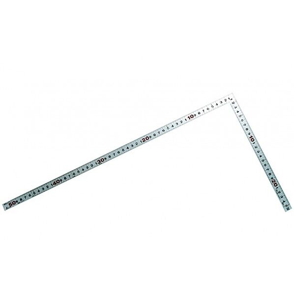 曲尺平ぴた シルバー 50cm 表裏同目 JIS 校正証明書+トレサビリティ体系図付 260X1X520mm 10032 1個