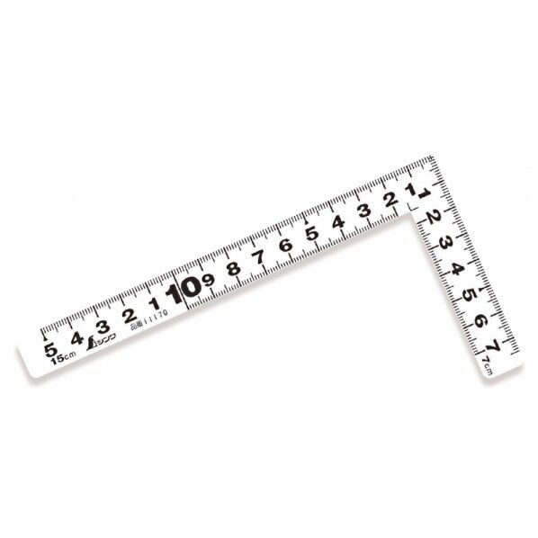 曲尺平ぴた ホワイト 15cm 表裏同目 校正証明書+トレサビリティ体系図付 80X1X160mm 11170 1個