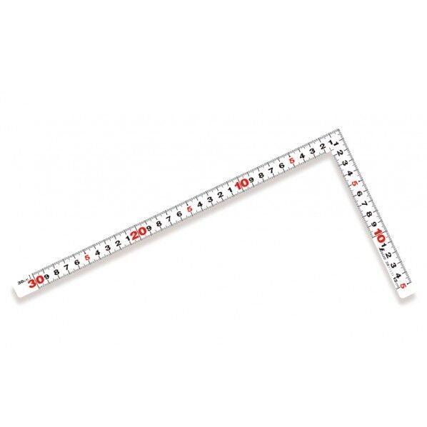 ※法人専用品※シンワ測定 曲尺平ぴた ホワイト 30cm 表裏同目 校正証明書+トレサビリティ体系図付 160X1X320mm 11171 1個...