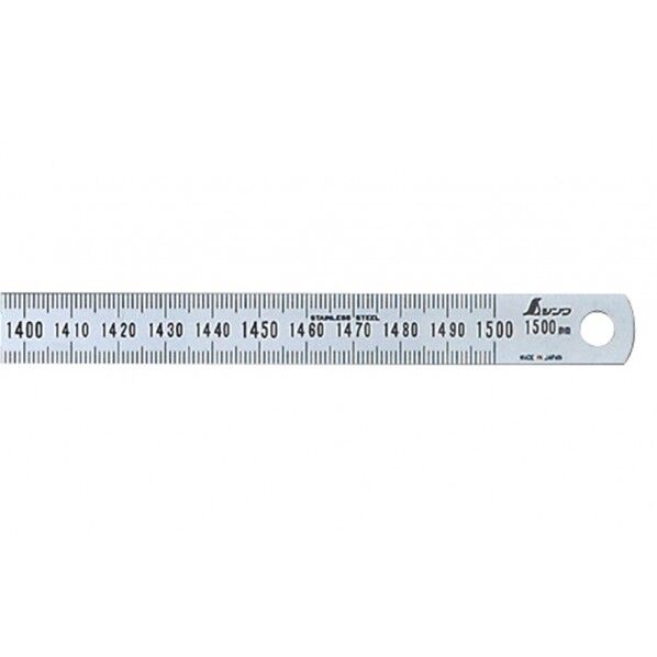 細巾直尺 シルバー 1.5m 校正証明書+トレサビリティ体系図付 15X0.5X1530mm 13285 1個