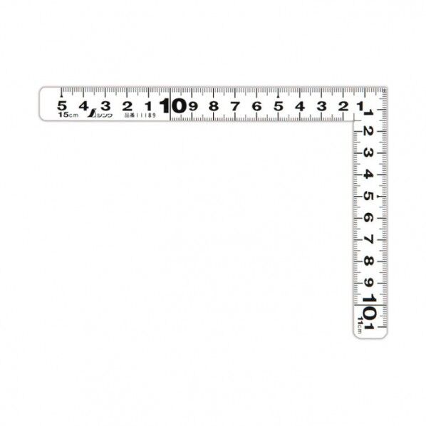 曲尺 平ピタ 裏表同目 ホワイト 校正書類付 校正証明書+トレサビリティ体系図付 11189 1個