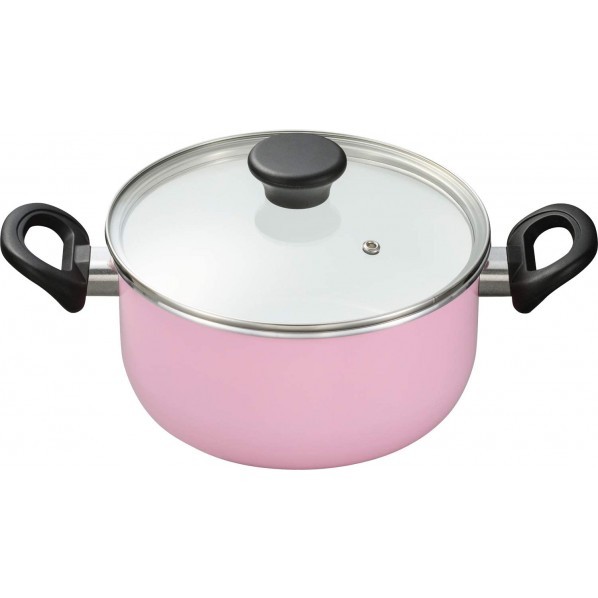 両手鍋 20cm 白ピンク CN-G20B-WPK 1個