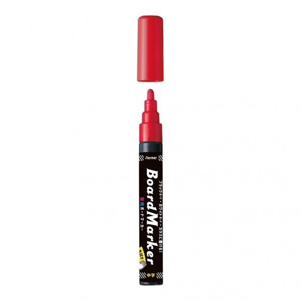 レイメイ藤井 蛍光ボードマーカー・中字(2mm丸芯) レッド レッド LBM1046R 1個...