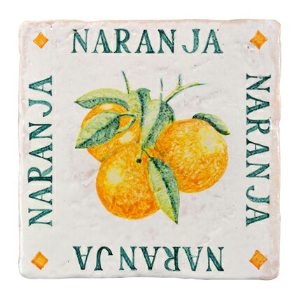 スパニッシュデザインタイル(手描き) オレンジ 20mm×300mm×300mm JHIST-ALTOR 1