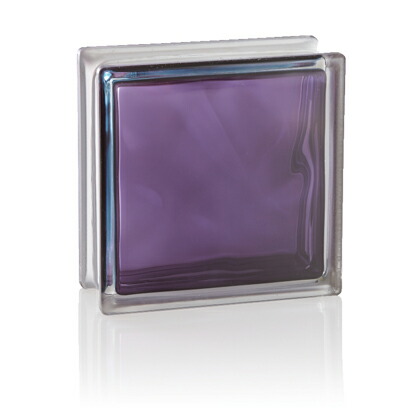 ガラスブロック エレガンスシリーズ ブルベリー ブルーベリー 80mm×190mm×190mm 191908/WA VI 1個