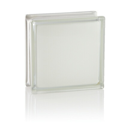 ガラスブロック エレガンスシリーズ ミルキースモーク(両曇り) 乳白色(両曇り) 80mm×190mm×190mm 191908/C MG 1個