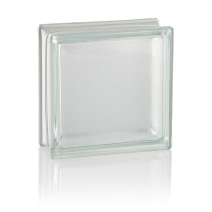 ガラスブロック クリアーシリーズI クリスタルクリアー サンドストーム クリアー色(透明) 80mm×190mm×190mm 191908/D 1個