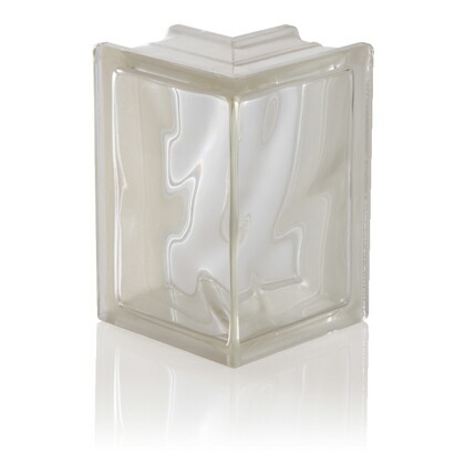 ガラスブロック コーナーシリーズ コーナーブロックL字 カントナータ クリアー色(透明) 80mm×132mm×190mm 191908/CORNER90 1個