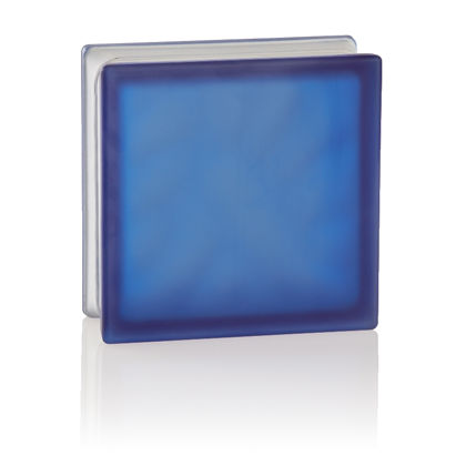 ガラスブロック サハラシリーズ(すりガラス) サハラコバルトブルー(両曇り) 80mm×190mm×190mm 191908WA SAHARA 1個