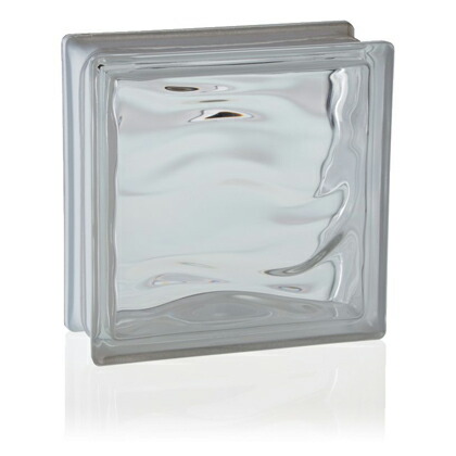 ガラスブロック ウェービーアイランドシリーズ クリアー(透明) 80mm×190mm×190mm WI/NEUTRO 1個