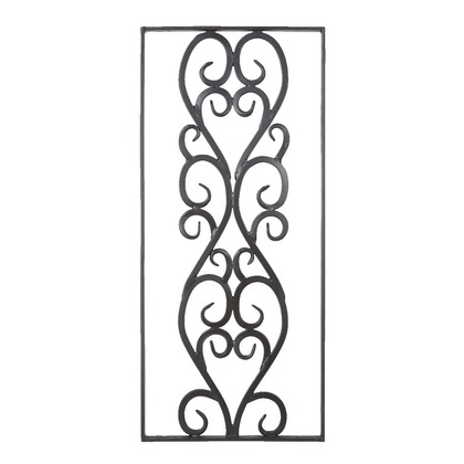 ロートアイアン 嵌め込み型化粧格子(ビス止めタイプ) 黒色 400mm×900mm×40mm JHIL-01 1