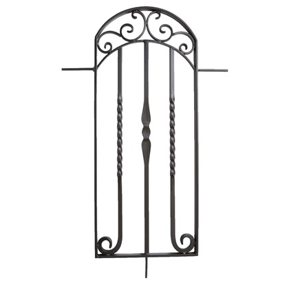 ロートアイアン 嵌め込み型化粧格子(壁面埋め込み固定タイプ) 黒色 330mm×800mm×25mm JHIL-11 1