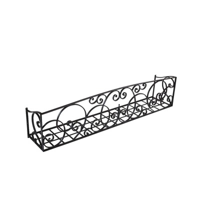 ロートアイアン フラワーボックス(花台) 黒色 1.840mm×450mm×360mm JHIFL-01 1台