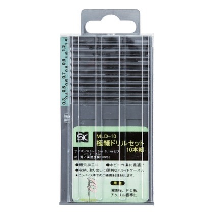極細ドリルセット10本組 MLD-10 1