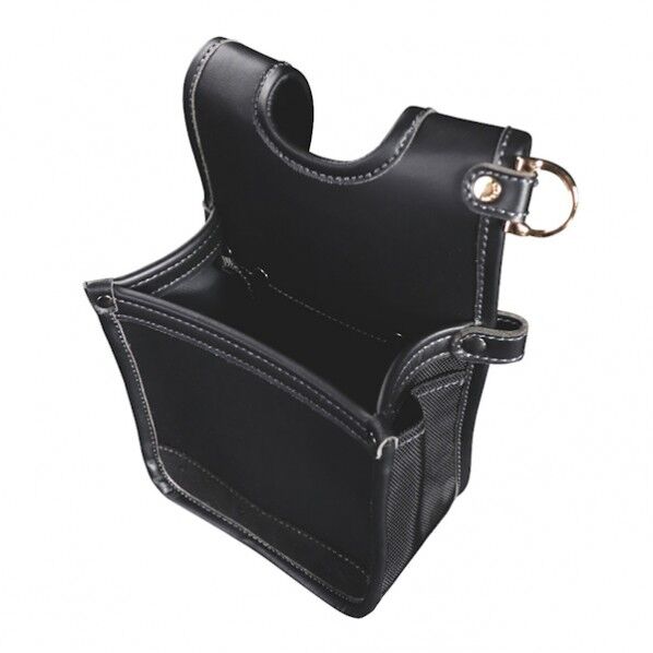 建築薄型腰袋1段(黒金)LIGHT PU LEATHER SERIES