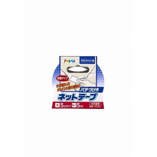 アサヒペン 粘着タイプパテづけ用ネットテープ 5cmX5m NT002 1点...